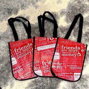 Set of 3 lululemon cute small reusable bags brand new